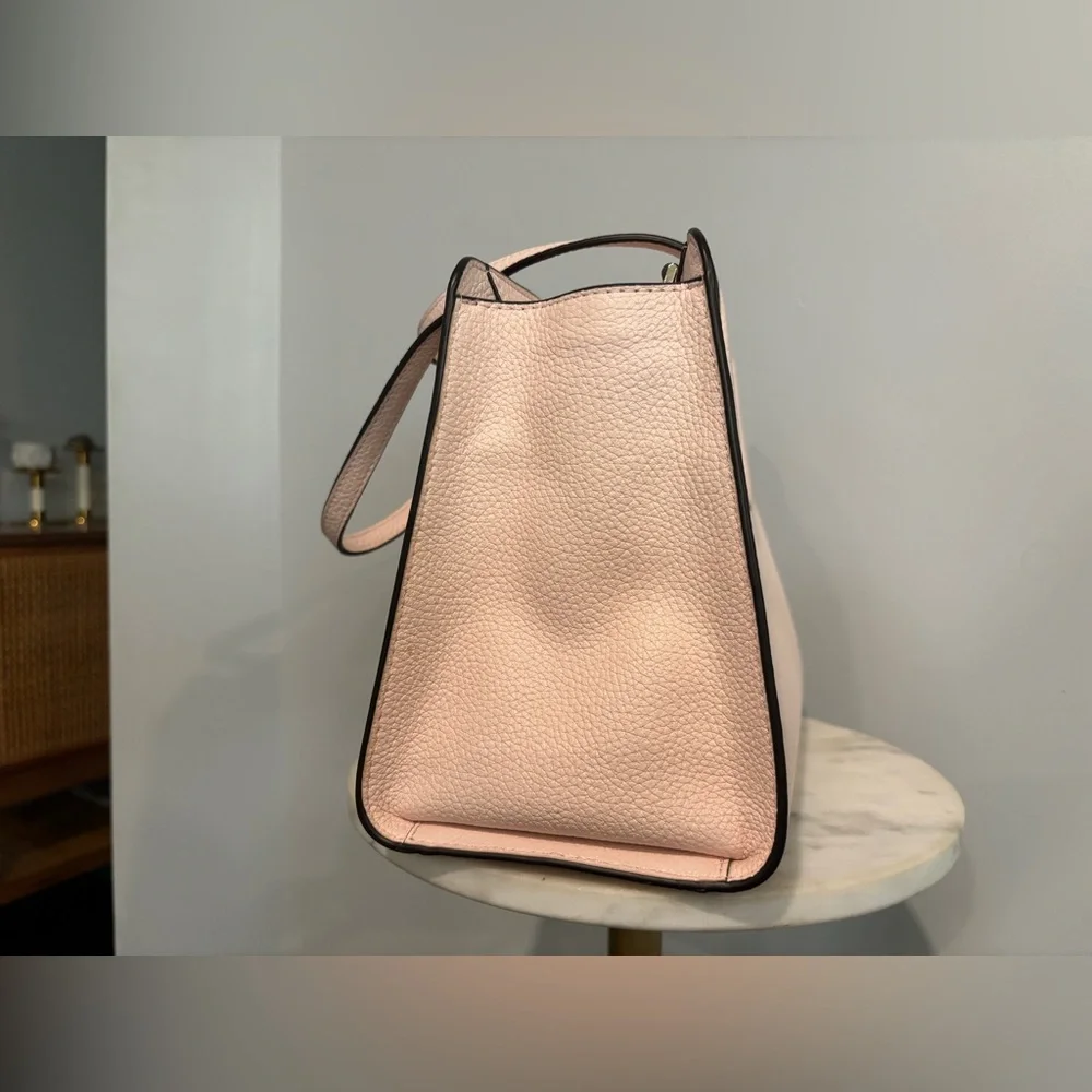 Kate Spade Rowe Medium Top Zip Satchel Peach Puff Blush Pink - Picture 9 of 13